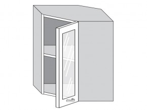 1.60.3у Шкаф настенный (h=720) угловой на 600мм со стекл. дверцей в Нытве - nytva.magazin-mebel74.ru | фото