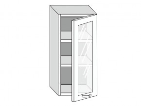 19.40.3 Шкаф настенный (h=913) на 400мм с 1-ой стекл. дверцей в Нытве - nytva.magazin-mebel74.ru | фото