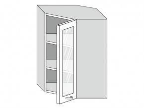 19.60.3у Шкаф настенный (h=913) угловой на 600мм со стекл. дверцей в Нытве - nytva.magazin-mebel74.ru | фото