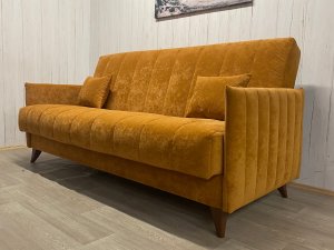 Диван Престиж-3 НПБ, велюр Sensey terracotta в Нытве - nytva.magazin-mebel74.ru | фото