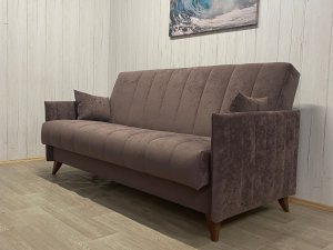 Диван Престиж-3 НПБ, велюр Sensey Dusty plum в Нытве - nytva.magazin-mebel74.ru | фото