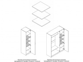 Комплект полок шкафа 1 дверного или 3 дверного в Нытве - nytva.magazin-mebel74.ru | фото