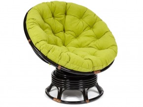 Кресло-качалка Papasan w 23/01 B с подушкой Antique brown, флок Олива в Нытве - nytva.magazin-mebel74.ru | фото