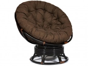 Кресло-качалка Papasan w 23/01 B с подушкой Antique brown, ткань Коричневый в Нытве - nytva.magazin-mebel74.ru | фото