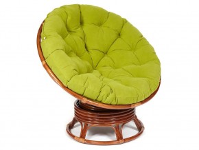 Кресло-качалка Papasan w 23/01 B с подушкой Pecan, флок Олива в Нытве - nytva.magazin-mebel74.ru | фото