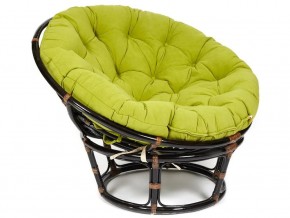 Кресло Papasan 23/01 W с подушкой Antique brown, флок Олива в Нытве - nytva.magazin-mebel74.ru | фото