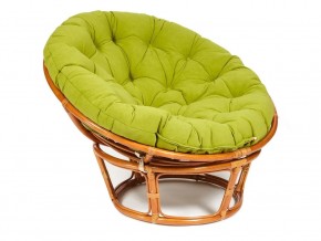 Кресло Papasan 23/01 W с подушкой Cognac, флок Олива в Нытве - nytva.magazin-mebel74.ru | фото