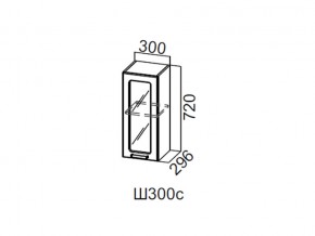 Ш300с/720 Шкаф навесной 300/720 (со стеклом) в Нытве - nytva.magazin-mebel74.ru | фото