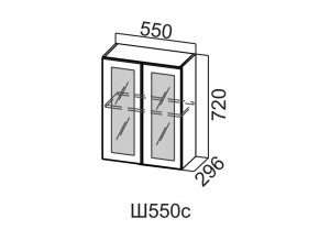 Ш550с/720 Шкаф навесной 550/720 (со стеклом) в Нытве - nytva.magazin-mebel74.ru | фото