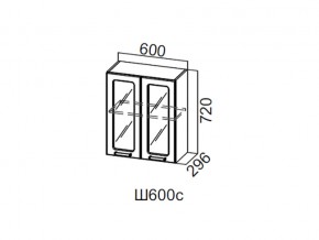 Ш600с/720 Шкаф навесной 600/720 (со стеклом) в Нытве - nytva.magazin-mebel74.ru | фото