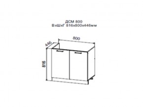 Шкаф нижний ДСМ800 под мойку в Нытве - nytva.magazin-mebel74.ru | фото